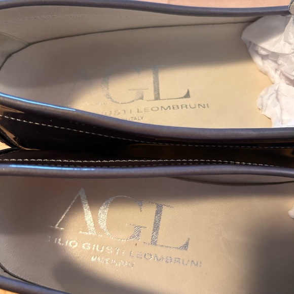AGL Loafers Patent Leather Josephina Grey Made in Italy Excellent Size 38 US 8 - Picture 5 of 5
